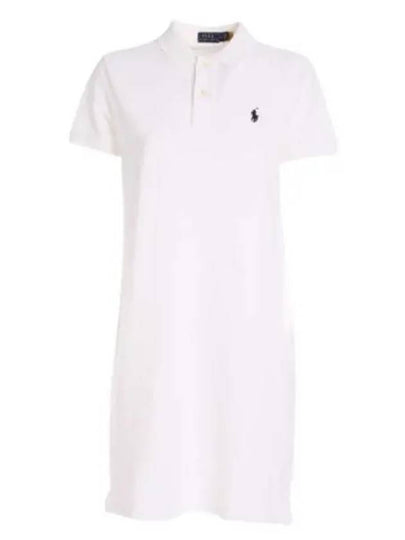 Women's Pony Logo Midi Dress White - POLO RALPH LAUREN - BALAAN 2