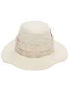 Wide Brim Cotton Bucket Hat Ivory - JIL SANDER - BALAAN 3