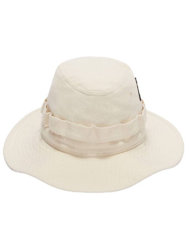 Wide Brim Cotton Bucket Hat Ivory - JIL SANDER - BALAAN 3