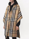 ExaGGerated Check Wool Cashmere Cape Archive Beig - BURBERRY - BALAAN 4