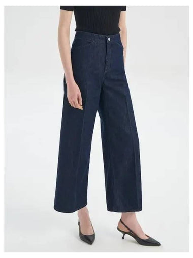 Women s draped denim t shirtrena high waist wide pants indigo domestic product GM0024022160419 - THEORY - BALAAN 1