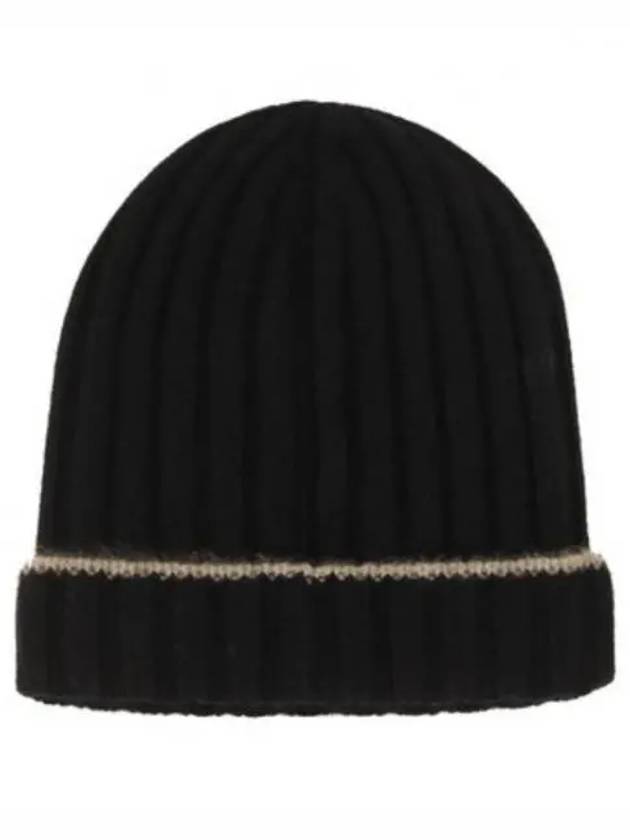 Cashmere Logo Beanie Black - BRUNELLO CUCINELLI - BALAAN 2