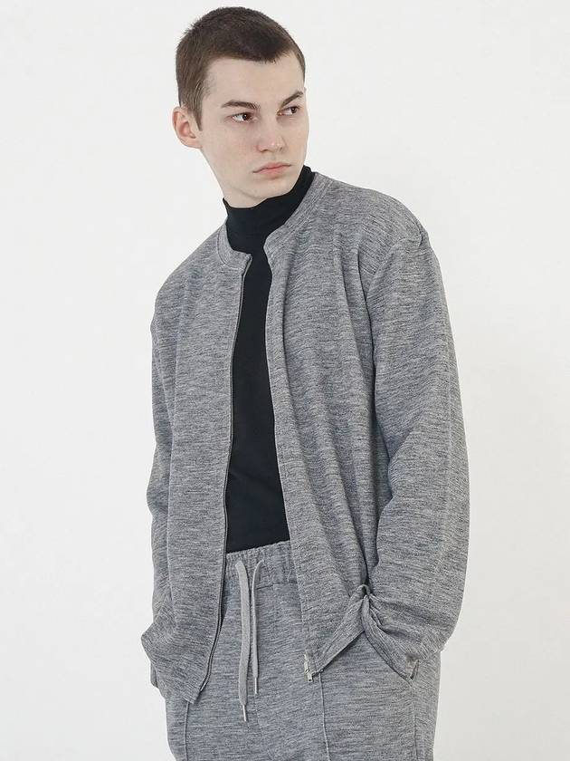 Essential Round Cardigan Zip Up Grey - CHANCE'S NOI - BALAAN 3