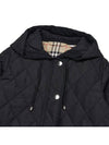 Diamond Quilted Hooded Single Coat Black - BURBERRY - BALAAN 9