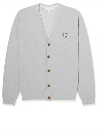 Bold Fox Head Cotton Cardigan Grey - MAISON KITSUNE - BALAAN 2