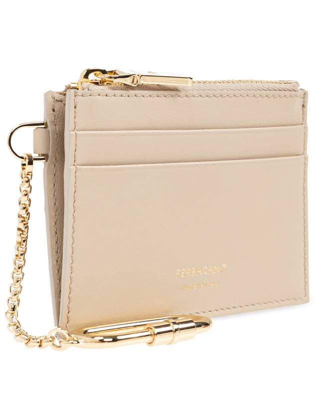 FERRAGAMO Card Holder, Women's, Beige - SALVATORE FERRAGAMO - BALAAN 4