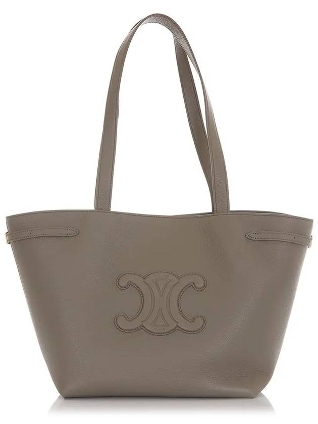 Small Cabas Anais Cuir Triomphe Grained Calfskin Tote Bag Pebble - CELINE - BALAAN 3