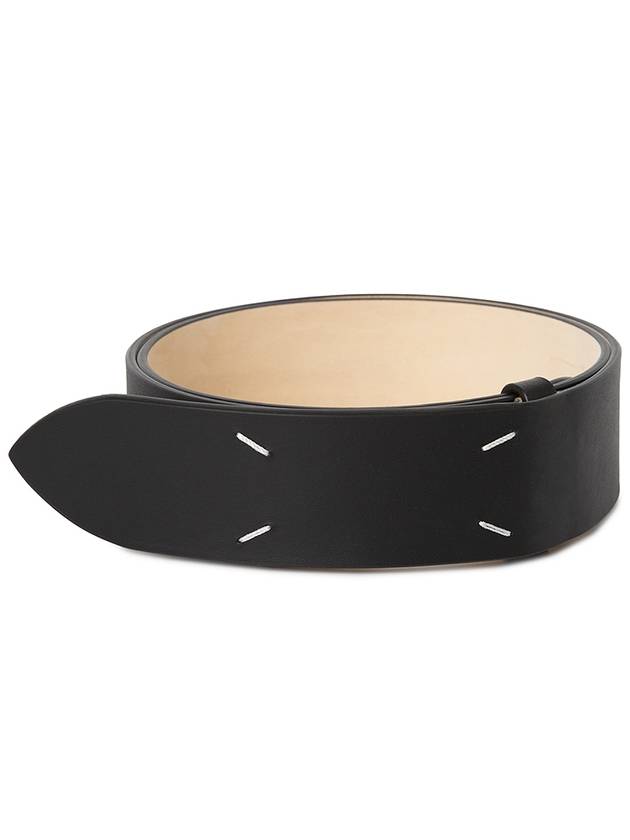 Stitch Leather Belt Black - MAISON MARGIELA - BALAAN 2