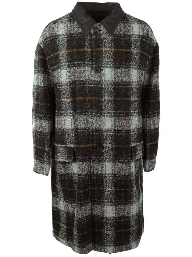 Men's Kinston Check Reversible Single Coat Grey - ISABEL MARANT - BALAAN 3