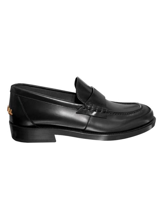 Bag Logo Moccasin Leather Loafer Black - CHANEL - BALAAN.