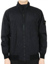 Garment Dyed Crinkle Reps Nylon Zip-up Jacket Black - STONE ISLAND - BALAAN 3