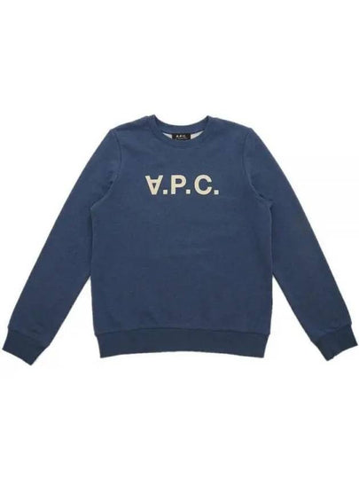 Viva Logo Cotton Sweatshirt Navy - A.P.C. - BALAAN 2