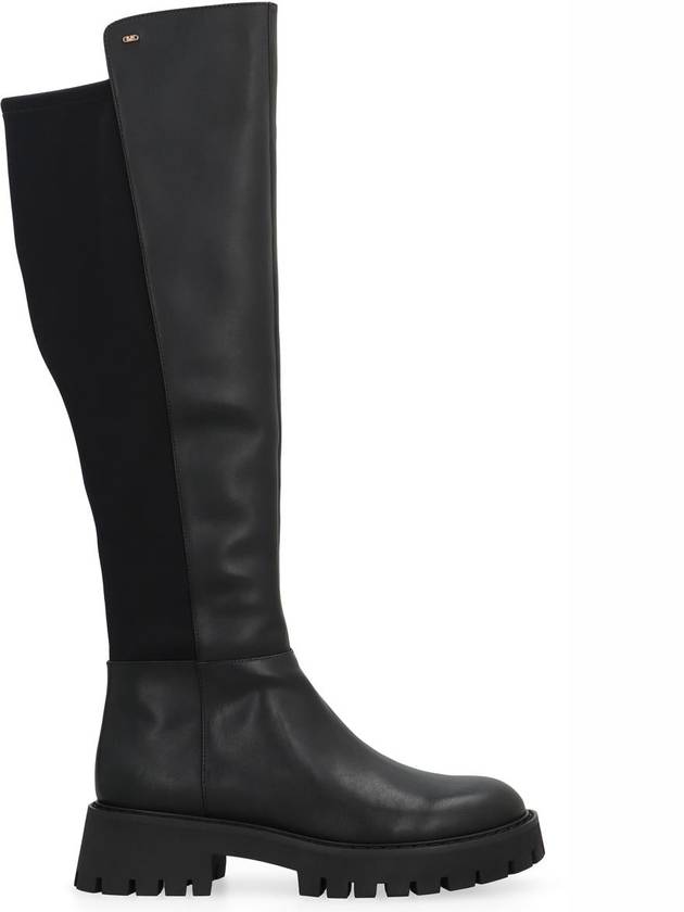 Asher leather long boots black - MICHAEL KORS - BALAAN 3