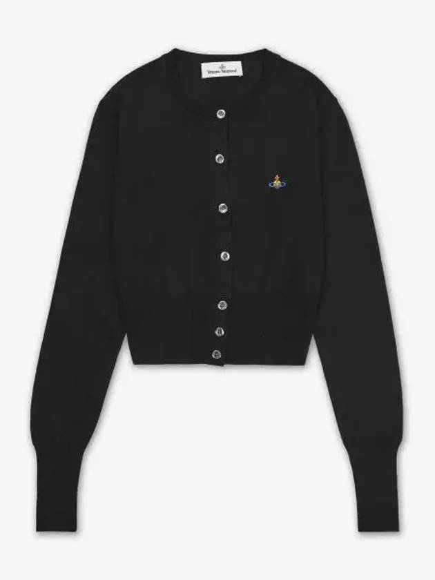 Bea Cropped Cardigan Black - VIVIENNE WESTWOOD - BALAAN 2