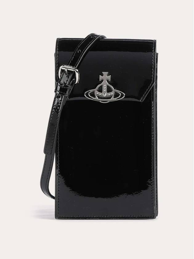 Shiny Patent Phone Cross Bag Black - VIVIENNE WESTWOOD - BALAAN 2