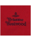 Embroidered Logo Wool Muffler Red 81030007 H401 - VIVIENNE WESTWOOD - BALAAN 4