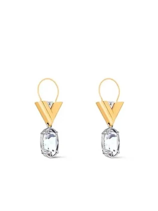 V For Vuitton Earrings Gold - LOUIS VUITTON - BALAAN 3