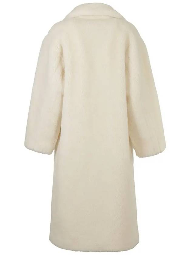 Women's Maria Teddy Long Fur Coat White - STAND STUDIO - BALAAN 4
