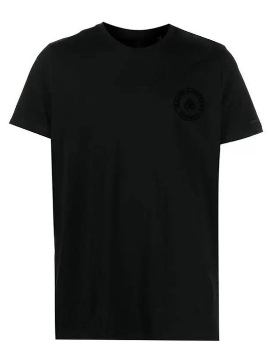 Logo Cotton Short Sleeve T-Shirt Black - MOOSE KNUCKLES - BALAAN 2