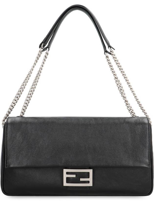 Baguette Chain Large Shoulder Bag Black - FENDI - BALAAN 3