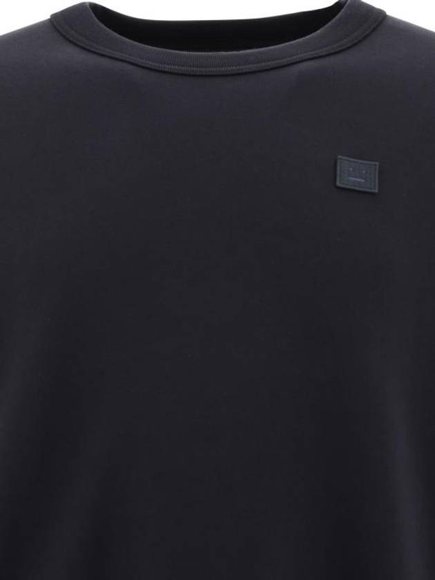 Logo Patch Regular Fit Crew Neck Sweatshirt Black - ACNE STUDIOS - BALAAN 4