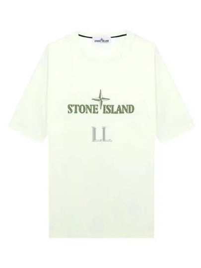 Stitches Two Embroidery Short Sleeve T-Shirt Light Green - STONE ISLAND - BALAAN 2