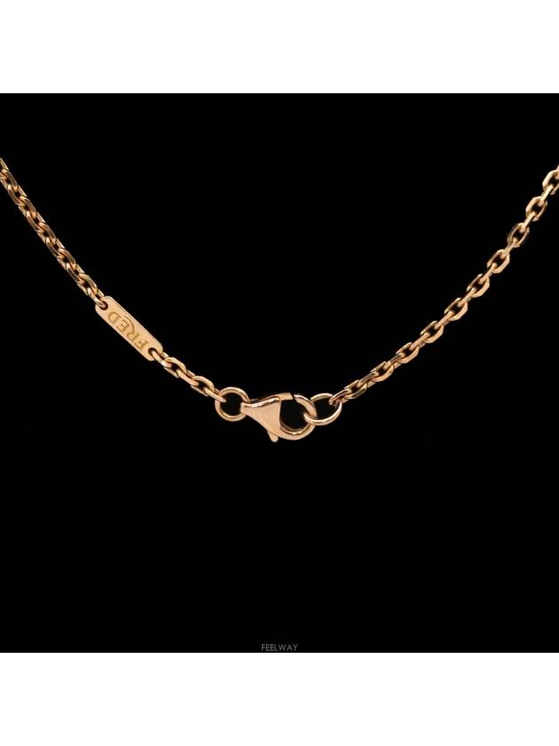 Daejeon Used Luxury Goods 3B0290 Stone Caliber 18K Rose Gold Diamond 0 08ct Necklace - FRED - BALAAN 3