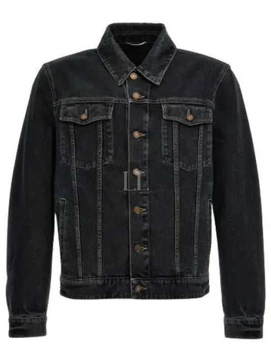 Pocket Denim Jacket Black - SAINT LAURENT - BALAAN 2