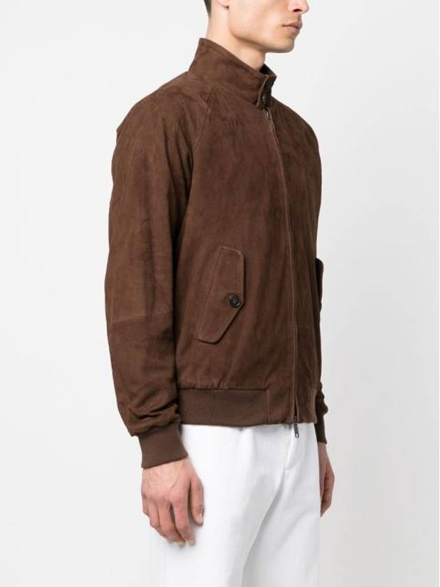 G9 Slim Fit Suede Jacket Brown - BARACUTA - BALAAN 4