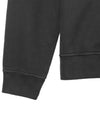 Garment Dyed Double Pocket Brushed Cotton Fleece Sweatshirt Black - STONE ISLAND - BALAAN 5