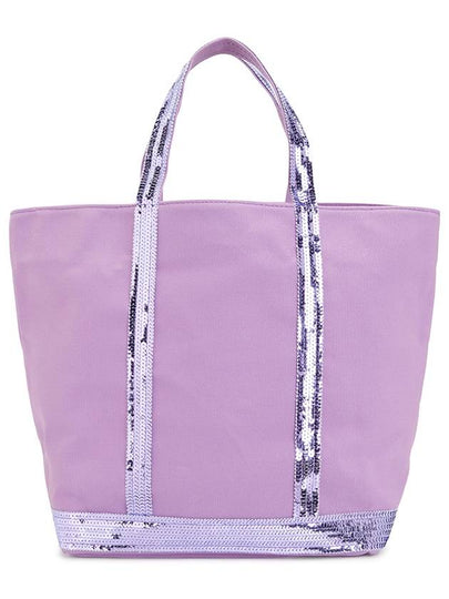 Canvas M Cabas Tote Bag Purple - VANESSA BRUNO - BALAAN 2