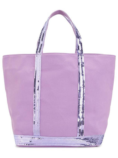 Canvas M Cabas Tote Bag Purple - VANESSA BRUNO - BALAAN 1