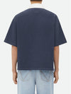 Relaxed Fit Washed-Out Cotton Polo Shirt Navy - BOTTEGA VENETA - BALAAN 5