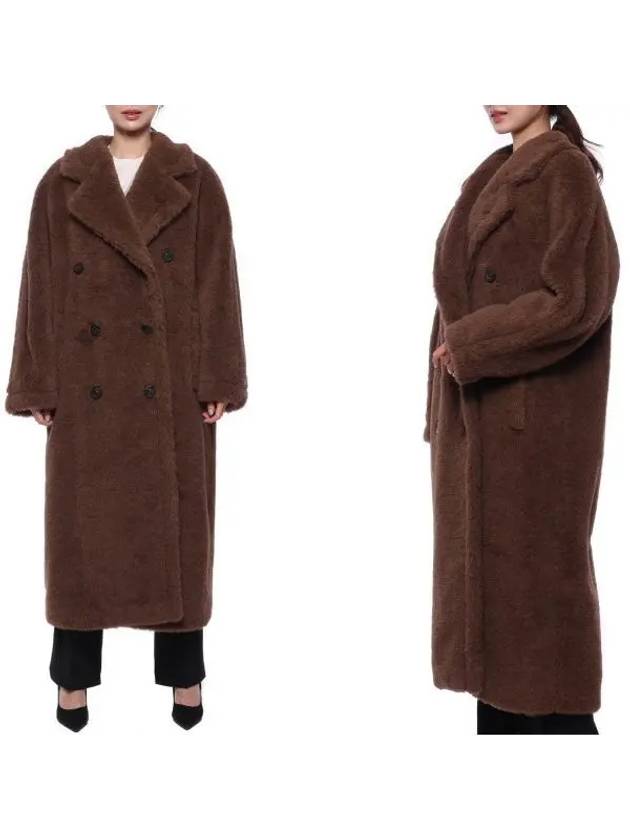 Faust Teddy Alpaca Double Shearling Coat Brown - MAX MARA - BALAAN 2