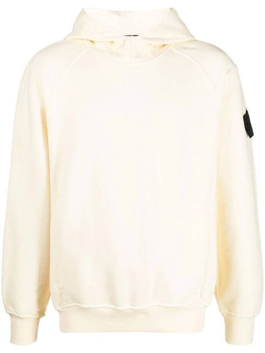 Shadow Project Embroidery Cotton Fleece Hoodie Butter - STONE ISLAND - BALAAN 1