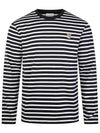 Fox Head Patch Regular Marin Long Sleeve T Shirt Navy Stripes - MAISON KITSUNE - BALAAN 2