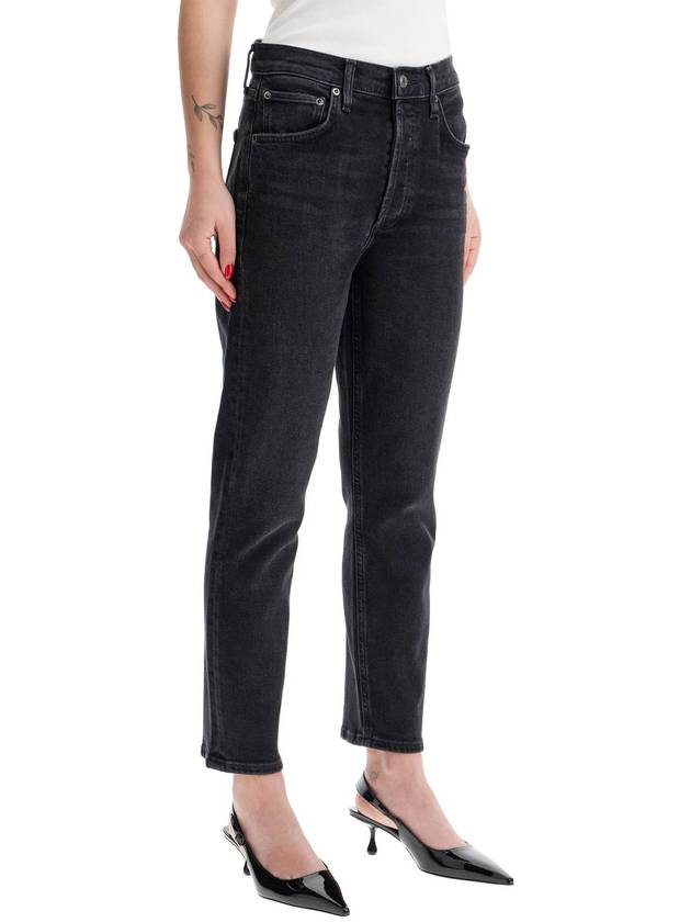 Riley Crop Denim Straight Jeans Panoramic Black - AGOLDE - BALAAN 3