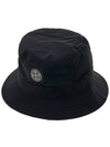 Logo Nylon Bucket Hat Black - STONE ISLAND - BALAAN 11