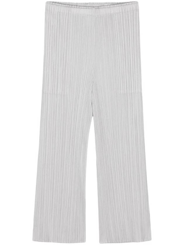 Pleated Basic Crop Pants Grey - ISSEY MIYAKE - BALAAN 1