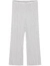 Pleated Basic Crop Pants Grey - ISSEY MIYAKE - BALAAN 1