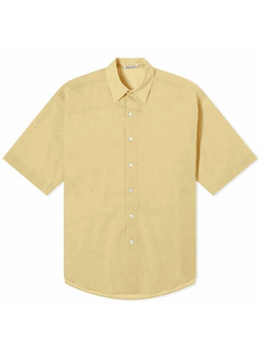 Hard Twist Short Sleeve Shirt Yellow - AURALEE - BALAAN 1