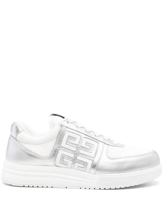G4 Embroidery Logo Low Top Sneakers Silver - GIVENCHY - BALAAN 1
