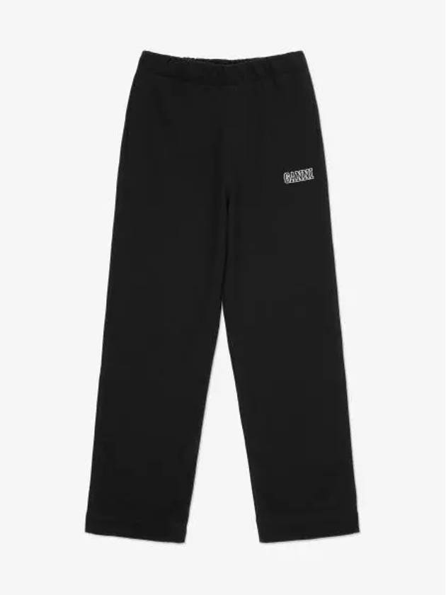 Isoli Cotton Blend Track Pants Black - GANNI - BALAAN 2