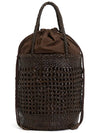 Handwoven Basket Big Bucket Bag Dark Brown - DRAGON DIFFUSION - BALAAN 1