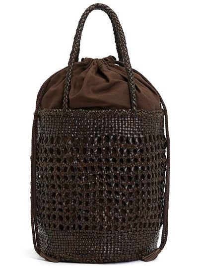 Handwoven Basket Big Bucket Bag Dark Brown - DRAGON DIFFUSION - BALAAN 2