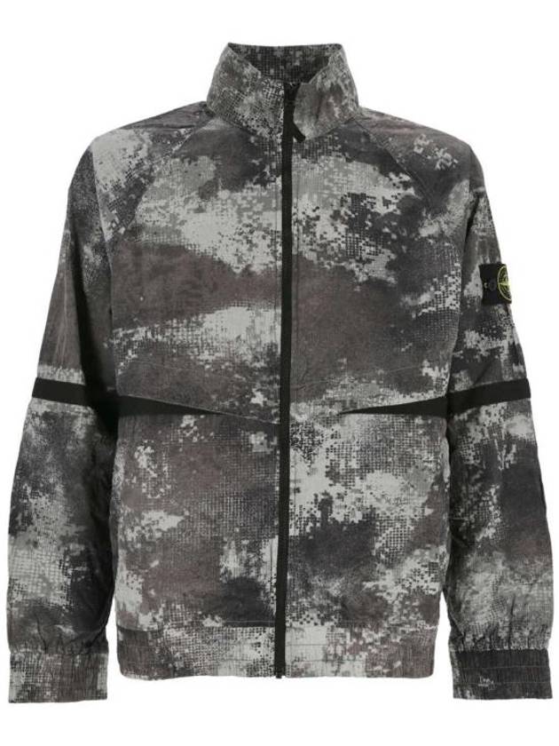 Dissolving Grid Camo Zip-up Jacket Grey - STONE ISLAND - BALAAN 1