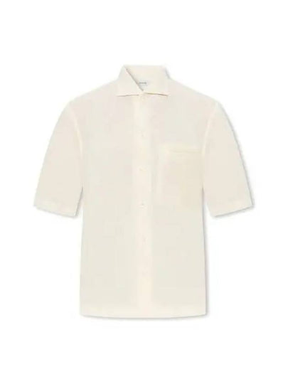 Camp Collar Cotton Short Sleeve Shirt Ecru - LEMAIRE - BALAAN 2