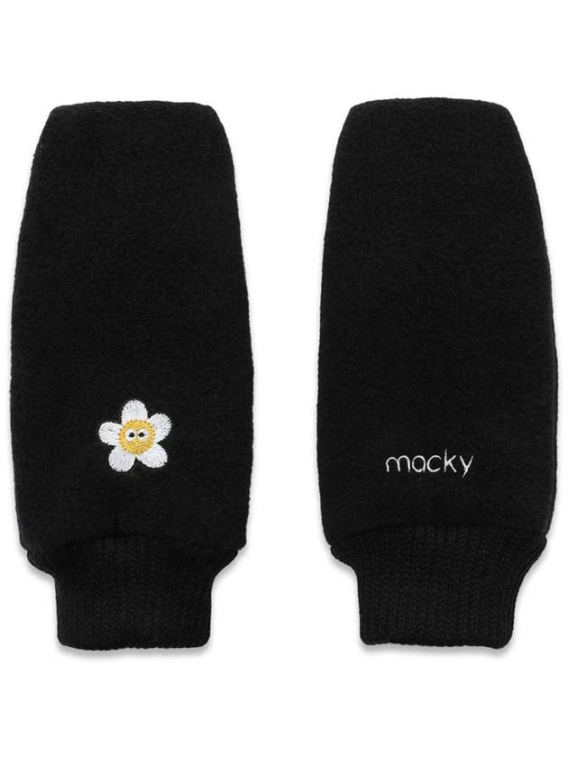 Embroidered Winter Golf Gloves Black MCFW23GLV 3BK - MACKY - BALAAN 2