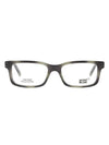 Eyewear Rectangle Horn-Rimmed Eyeglasses Havana Grey - MONTBLANC - BALAAN 1