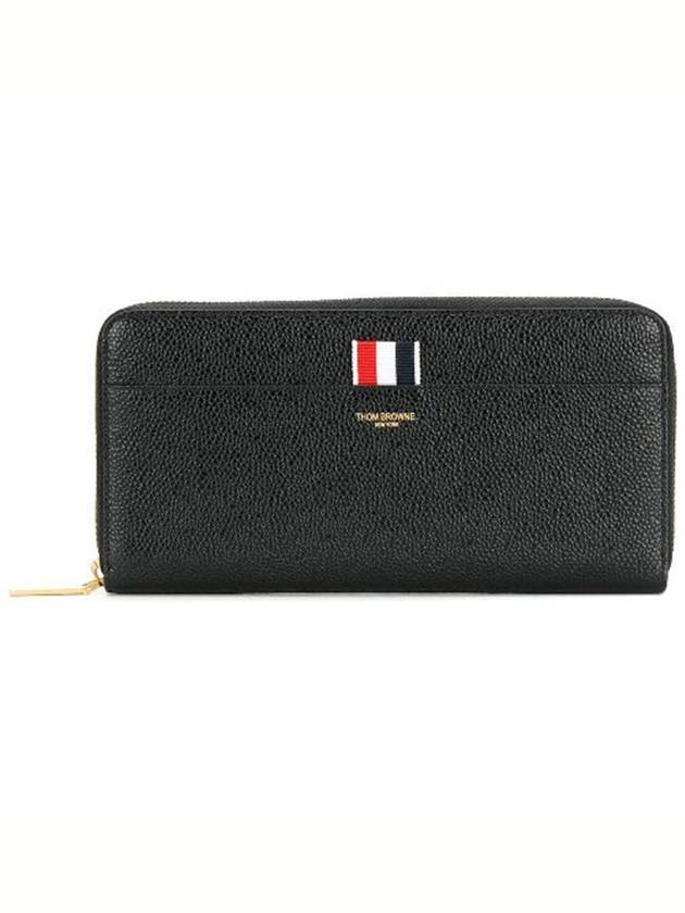 Grosgrain Tab Leather Continental Long Wallet Black - THOM BROWNE - BALAAN 2